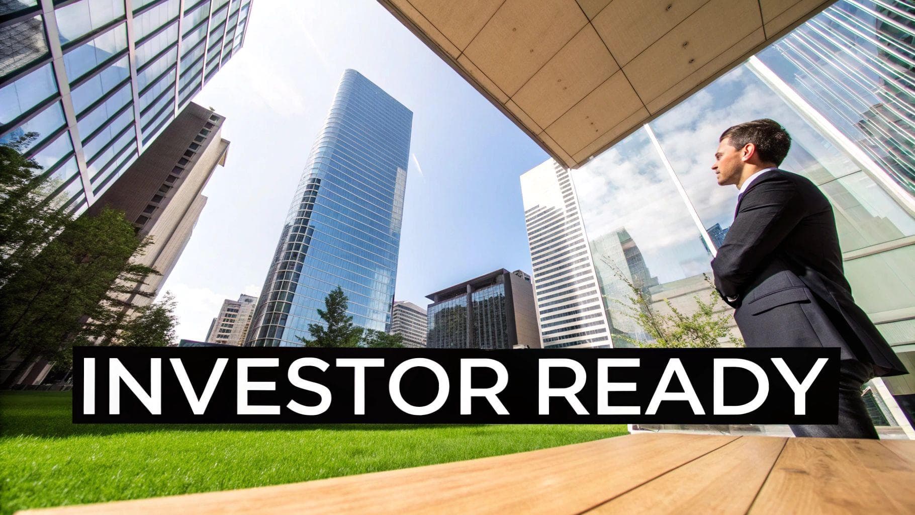 Depiction of real estate investors analyzing data