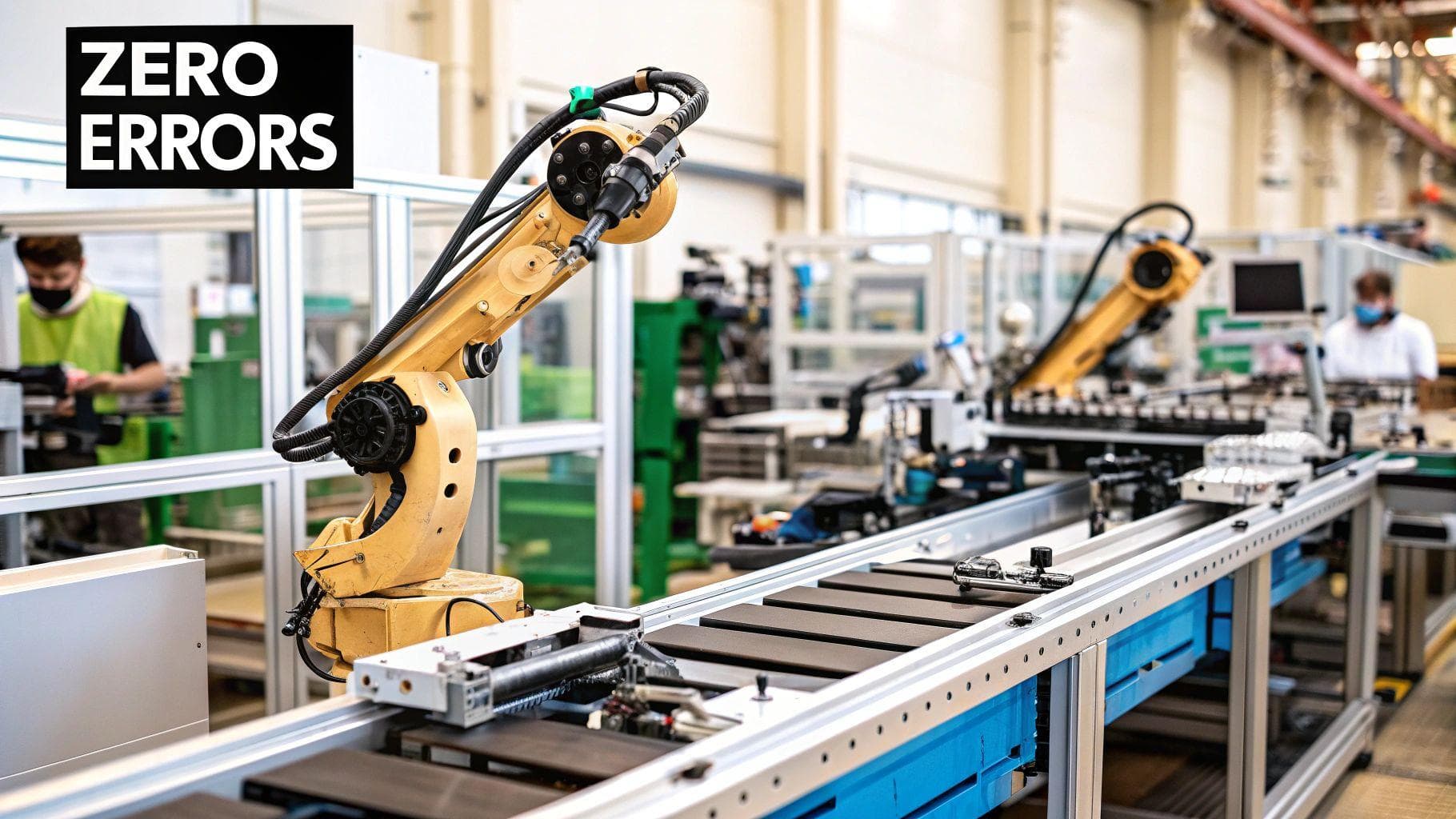 An icon representing a checkmark inside a gear, symbolizing enhanced accuracy and quality control through automation.