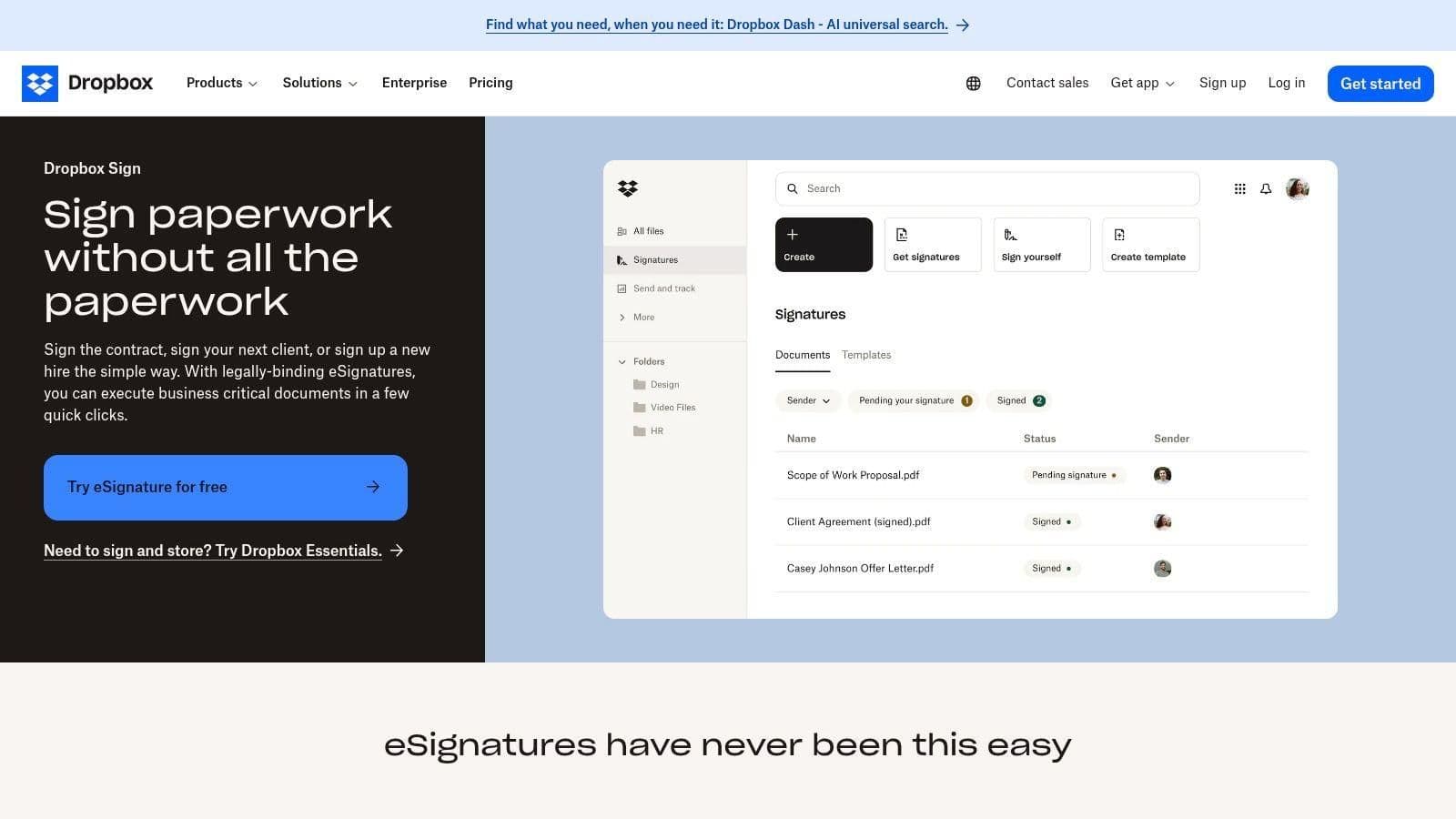 Dropbox Sign (formerly HelloSign)