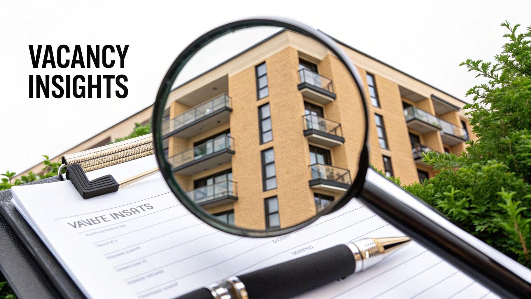 A modern apartment building exterior under a clear blue sky