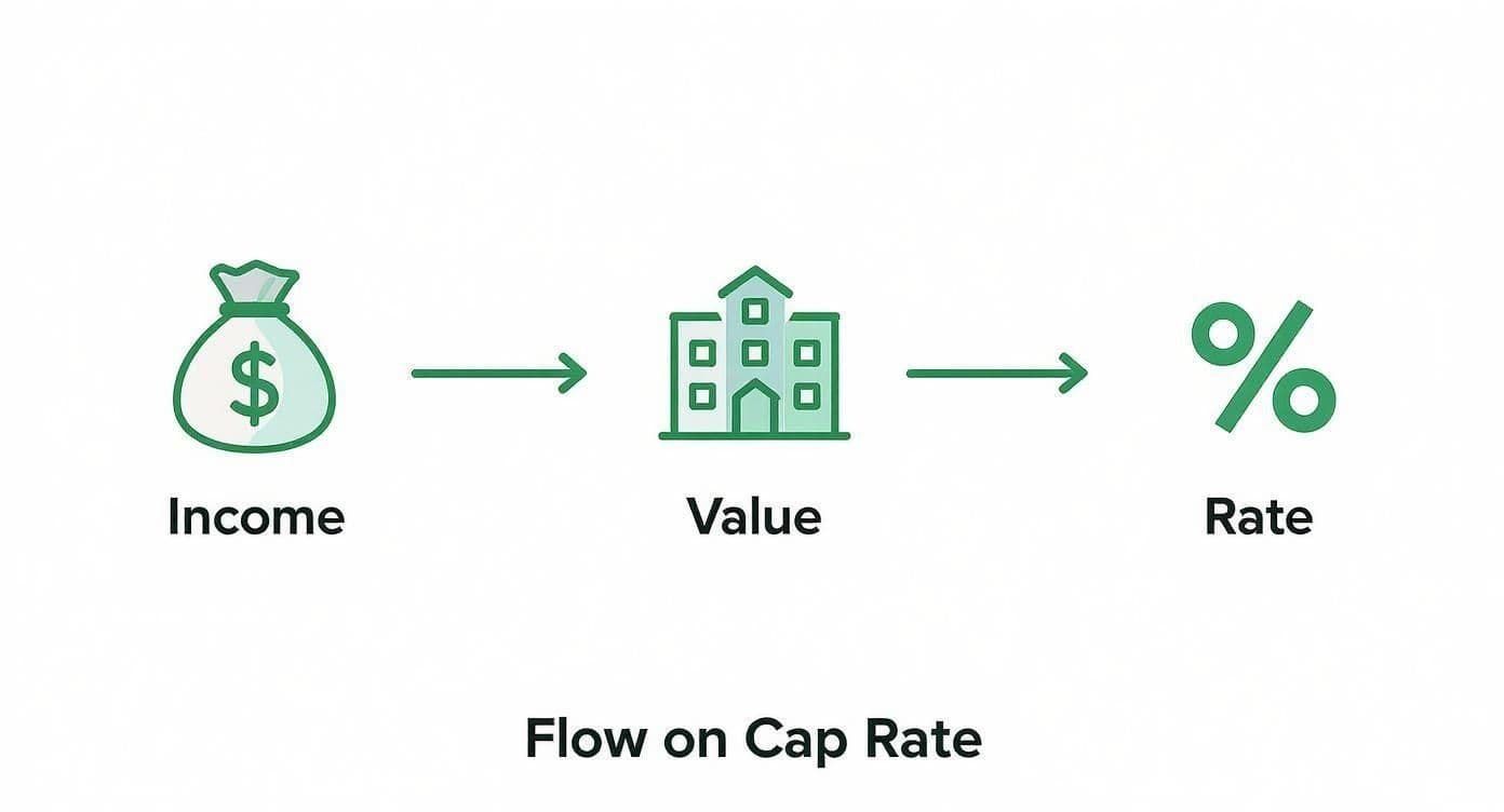 Infographic about how to figure the cap rate
