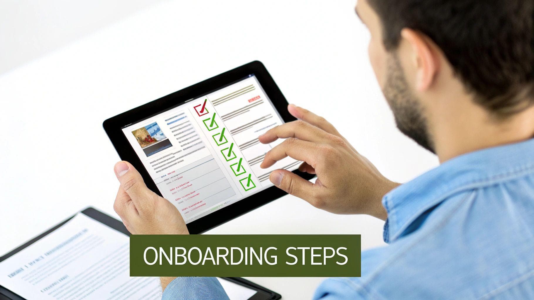 Workflow chart with human-centric icons and automation symbols