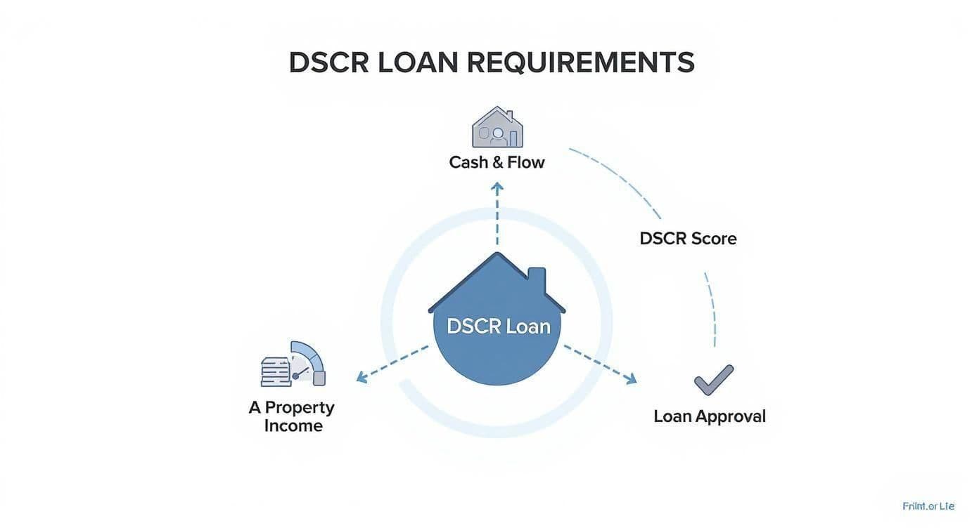 Infographic about dscr loan requirements