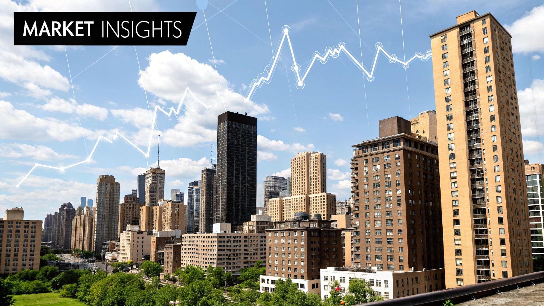 Depiction of real estate investors analyzing data