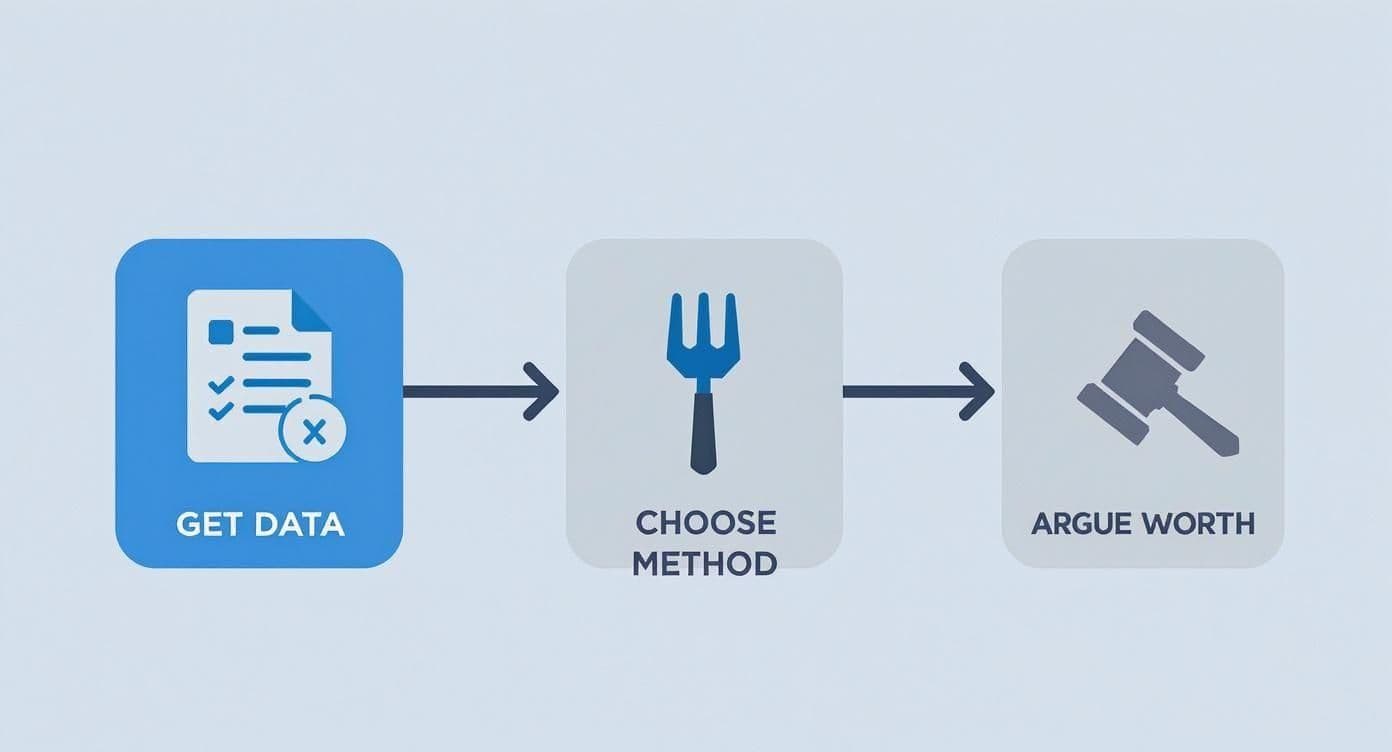 Infographic about how to value a commercial building