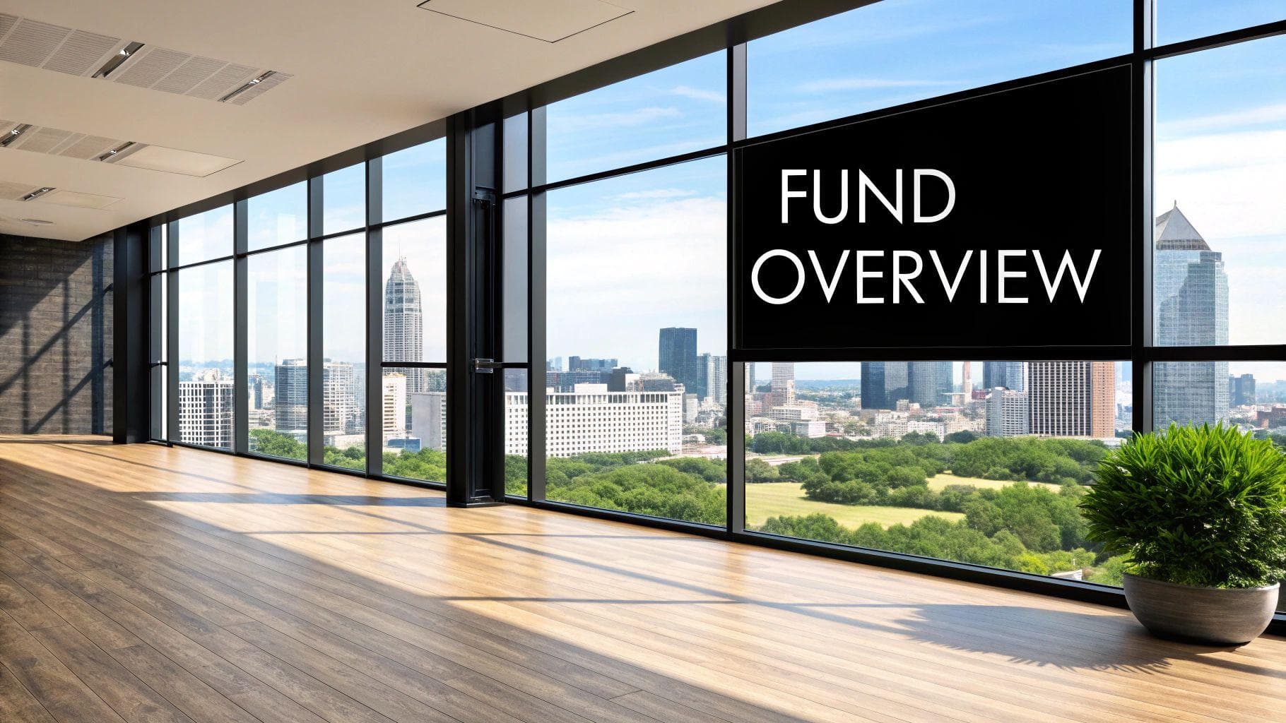 An overhead view of a modern cityscape, symbolizing large-scale property investments.