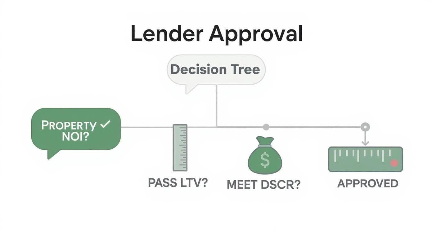 Infographic about how to get a commercial real estate loan