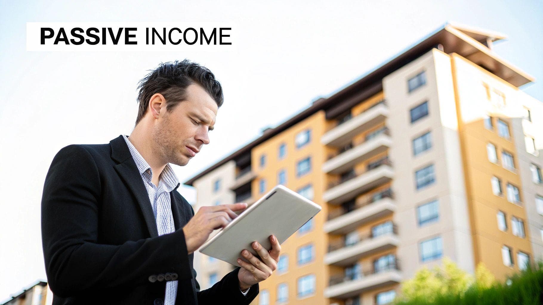 Two professionals reviewing financial documents and charts on a tablet