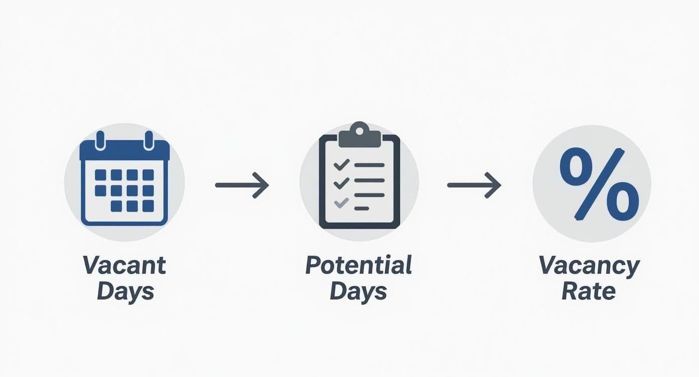 Infographic about how to calculate a vacancy rate