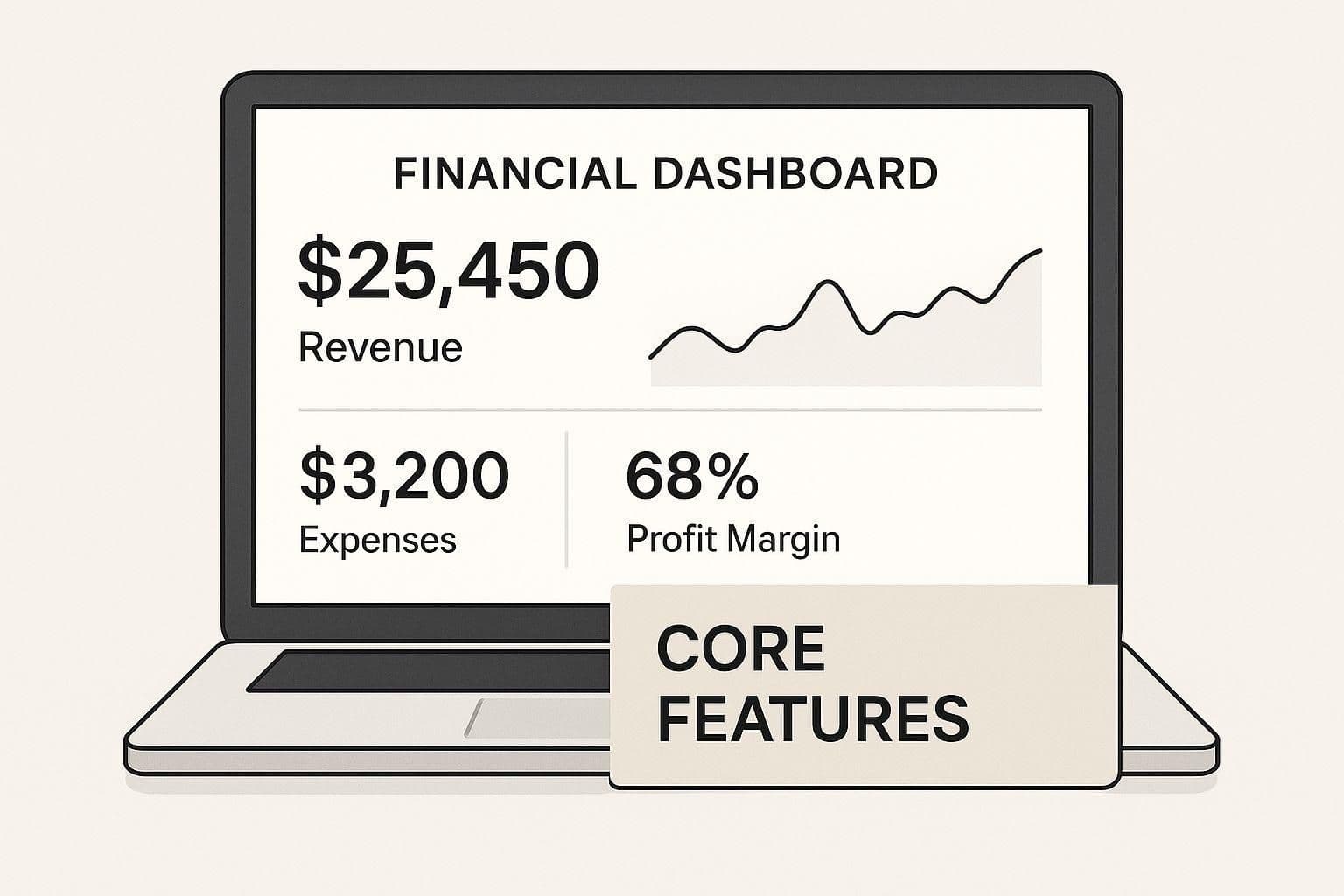 Infographic showcasing an investor management platform dashboard with key features like portfolio value, distributions, and recent updates.